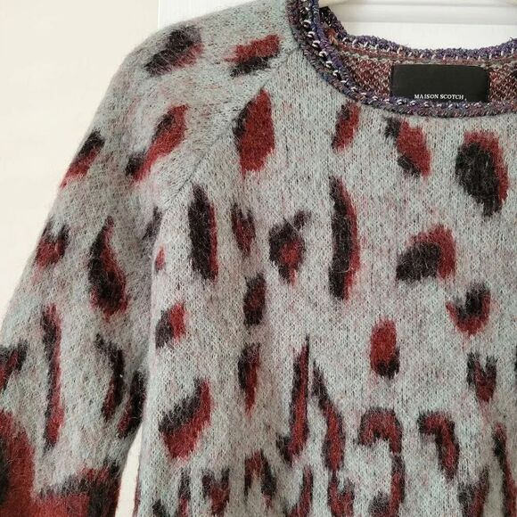 Maison Scotch Animal Print Biker Sweater - Picture 6 of 9